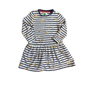 Mini Boden stars + stripes sweatshirt dress 6/7